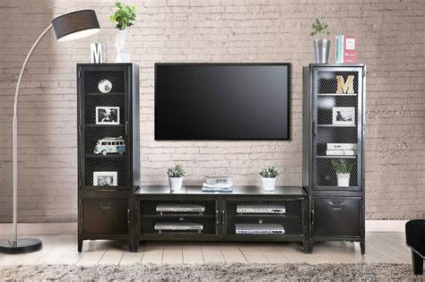 black metal tv strong box|black metal entertainment centers.